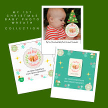 My 1st Christmas Baby PHOTO Wreath