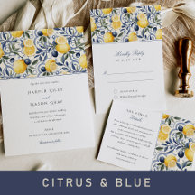 Citrus & Azulejo Blue Wedding Theme