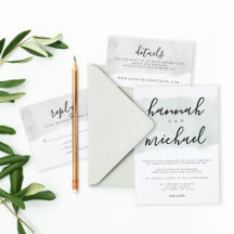 Watercolor Sage Green Modern Wedding Collection