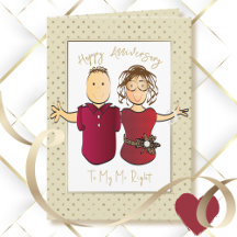 Funny and Sweet Wedding Anniversary Cartoon Cards 