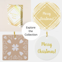 Beige Christmas gift wrap & home decor