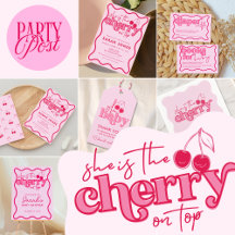 Retro Cherry on Top Baby Shower