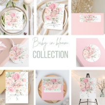 Soft pink roses | floral baby shower