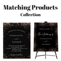 Wedding - black and rose gold