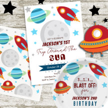 Outer Space Galaxy Kids Birthday Party