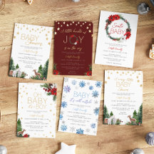 Simple Classic Christmas Baby Shower Collection