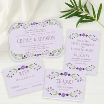 Rustic Purple and Green Floral Wedding