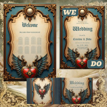 Timeless love, surreal elegance in steampunk style