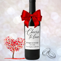 cheers to love - elegant charm wine label suite
