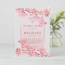 Floral   Pink Blush Cherry Blossom Wedding 