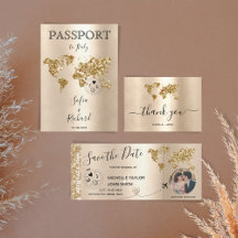 Wedding Passport Glitter