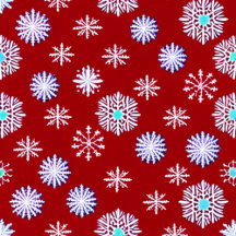 Vintage Snowflakes on Red