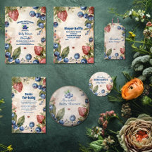 Watercolor Berry Sweet Baby Shower