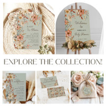 Boho Wildflower Floral Baby Shower