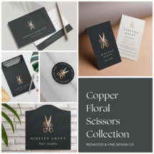 Copper Floral Scissors