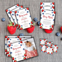Strawberry & Blueberry Birthday Party 