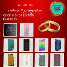 Stylish Wedding Menu Cards and Program