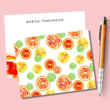 Cheerful Watercolor Citrus School & Office Gallery