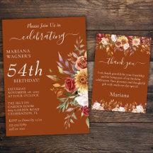 Fall Foliage Autumn Terracotta Birthday Party