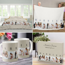 Photo Collage with MARRIED design