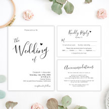 Modern Calligraphy Heart Script Wedding Collection