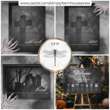 Gothic Black & White Cemetery Until Death Wedding