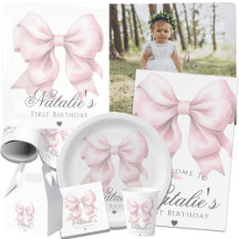 Pink Bow Birthday Party Supplies