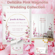 Delicate Pink Magnolia Wedding Collection
