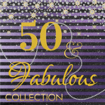 FIFTY AND FABULOUS DIAMONDS PEARLS PURPLE BIRTHDAY