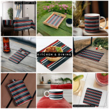 Blue & Red Uniform Stripes 