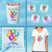 Festive Happy Birthday Colourful Balloons Banner