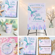 a Little Mermaid is on her way!,  Girl Baby Shower