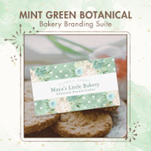 Mint Green Botanical Bakery Branding Suite