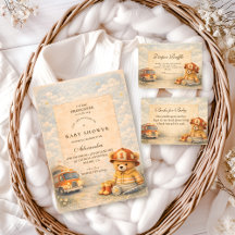 Teddy Bear Firefighter Baby Shower