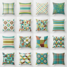 Teal Aqua Apple Olive Green Copper Retro Home