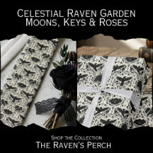 Celestial Raven Garden - Moons, Keys & Roses