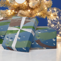 Green, Brown, and Beige Gift Wrapping Suite