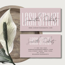 Lash stylist business cards