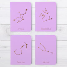 Rose Gold Zodiac Notebook Sets