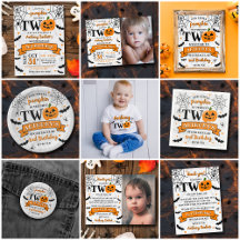 Little Pumpkin Turning Two Halloween 2nd Birthday