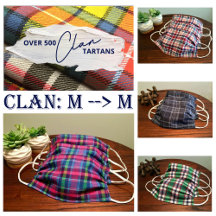 Plaid Tartan Face Mask Clan M
