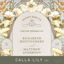 Calla Lily v01 - Vintage Art Nouveau