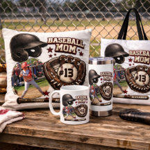 Vintage Grunge Baseball Mom Photo Gift