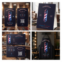 Barbershop Glowing Pole Modern Branding Suite