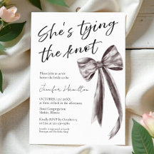 She's Tying the Knot Black Bow Bridal Shower