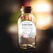 ZamZam water Muslim Wedding Nikah Sticker and Tag