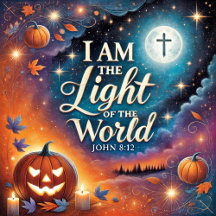 Monogram Vibrant Christian Halloween Bible Verse