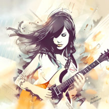 Girl with rock music vibes