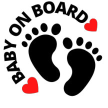 Baby on board, bumper sticker, auto magnet