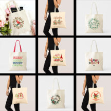 Christmas Theme Tote Bags